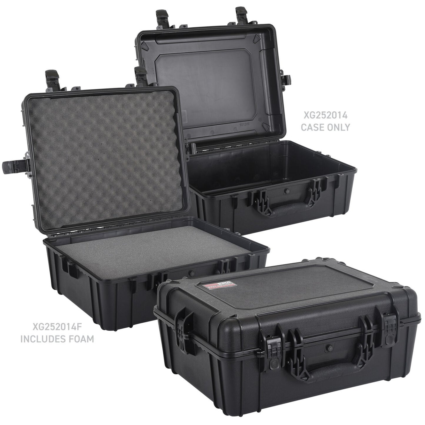 Xventure Gear Hard Case With Foam Large Box 25 Inch Textured Black Go Rhino
