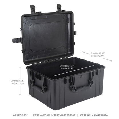 Xventure Gear Hard Case With Foam X Large Box 25 Inch Textured Black Go Rhino