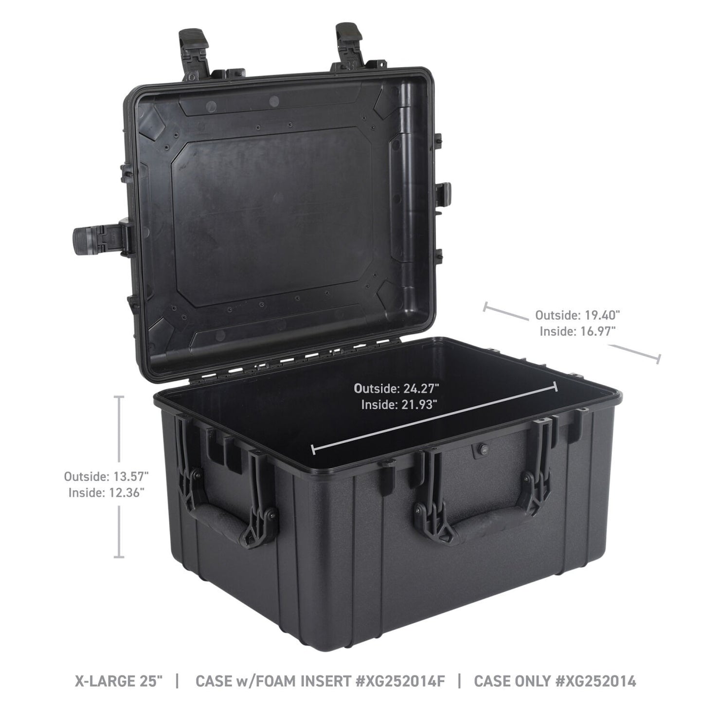 Xventure Gear Hard Case X Large Box 25 Inch Textured Black Go Rhino