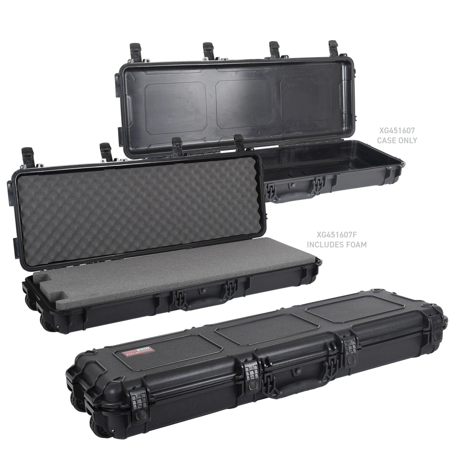 Xventure Gear Hard Case With Foam Long Box 45 Inch Textured Black Go Rhino