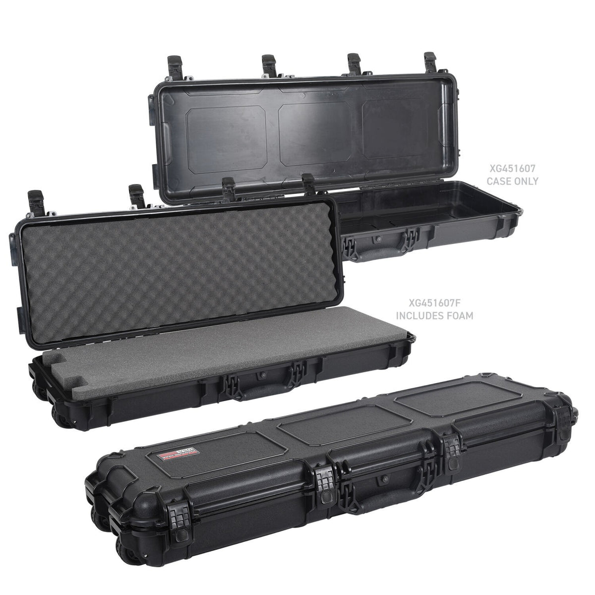 Xventure Gear Hard Case With Foam Long Box 45 Inch Textured Black Go Rhino
