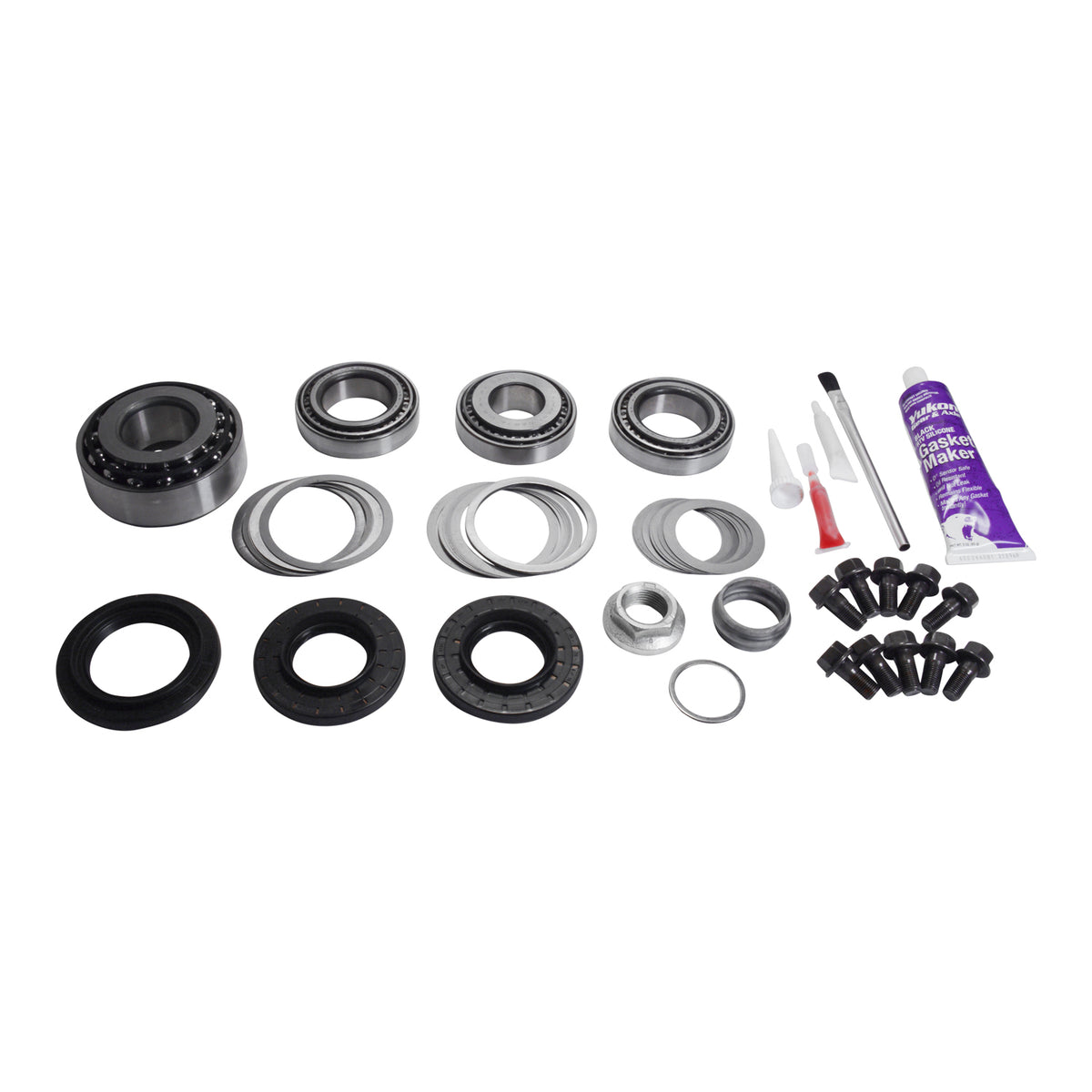 Ring And Pinion Gear Set For Chrylser Zf 215mm Front Diff 4.88 Ratio 215MM Zf Rev Chy 4.88 R&P Kit 2012 & Up RAM 1500 W/ Loaded Carrier & Install Kit Yukon Gear