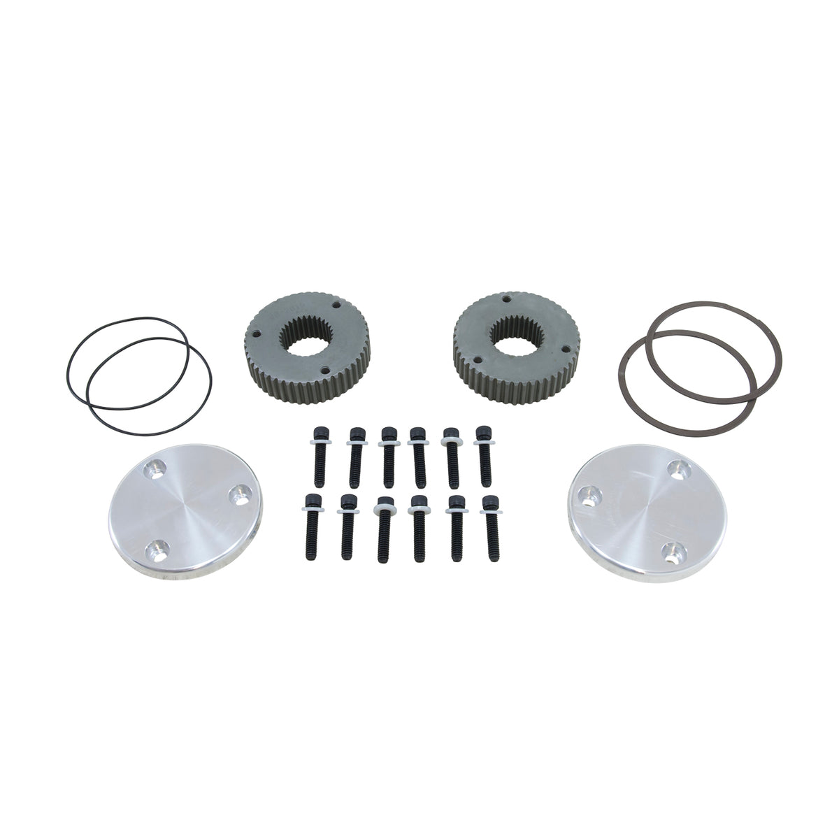 Hardcore Drive Flange Kit Dana 60 30- Spline Outer Stubs W/ Engraved Caps Hardcore Flange Set D60 30 Spline Engraved Both Sides Yukon Gear