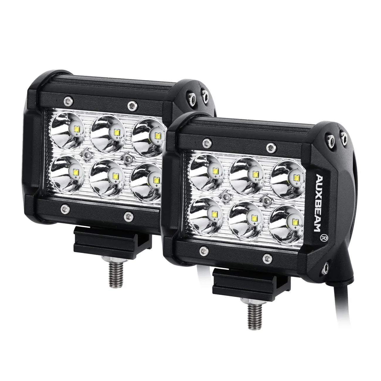 7" LED Halo Headlights+5D-PRO 52" Straight LED Light Bar+Windshield Mounting Brackets 18W Pod Lights Set for Jeep Wrangler TJ