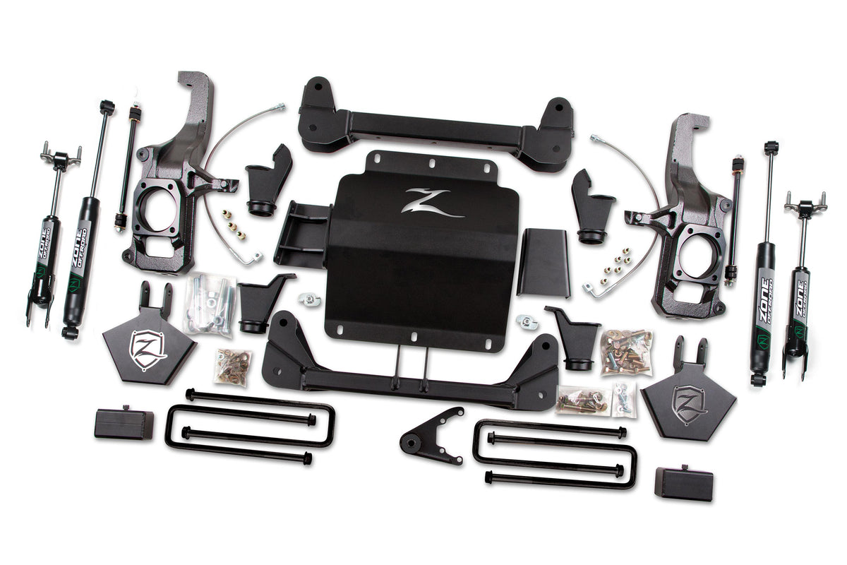 11-19 Silverado/Sierra 2500HD/3500HD 5.0 Inch Lift Kit With Top Overload With Fox Adventure  Shocks Zone Offroad