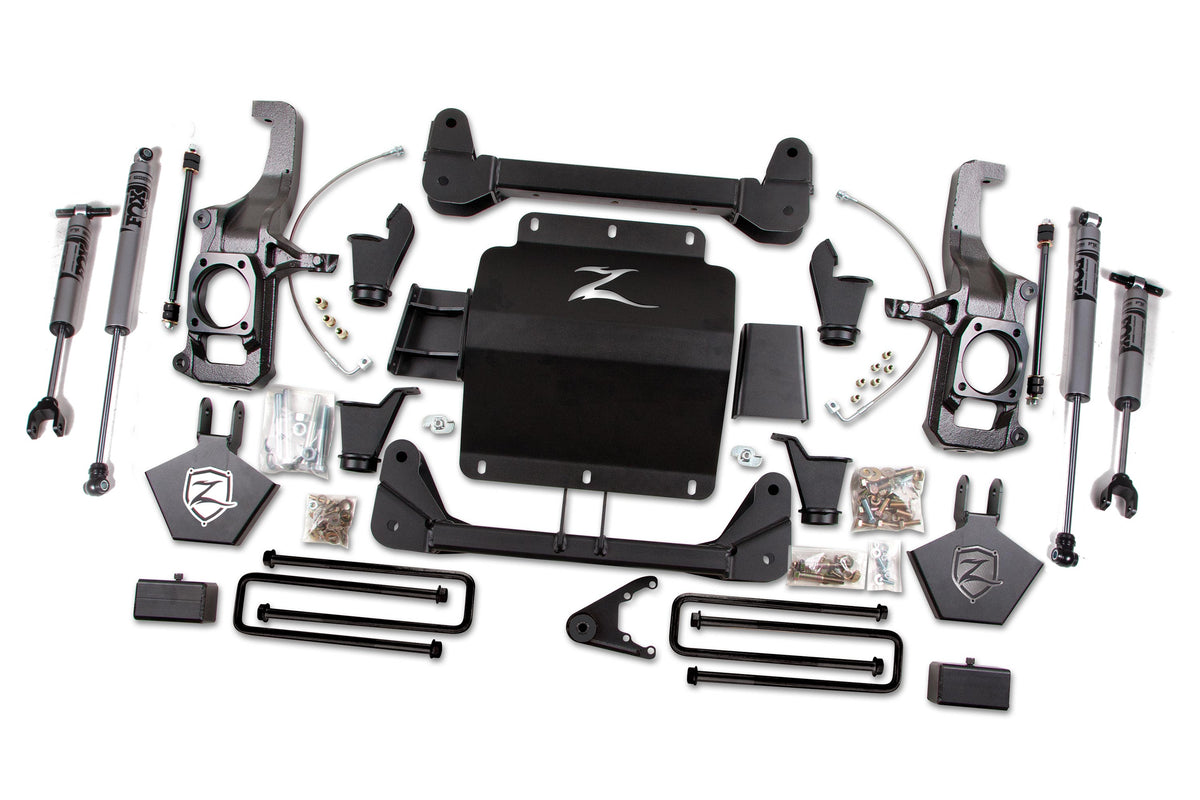 11-19 Silverado/Sierra 2500HD/3500HD 5.0 Inch Lift Kit With Top Overload With Fox Adventure  Shocks Zone Offroad