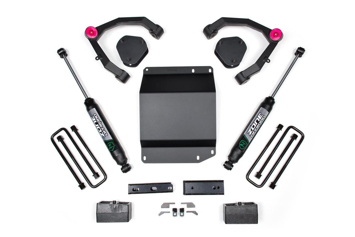 07-13 Silverado/Sierra 1500 4WD 3.5 Inch UCA Lift Kit Zone Offroad