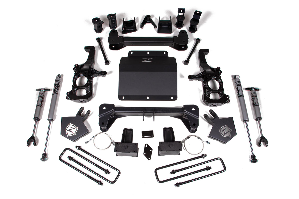 20-24 Silverado/Sierra 2500/3500 HD 5 Inch Lift Kit Without Overload Lift Kit Fox Adventure Shocks Zone Offroad