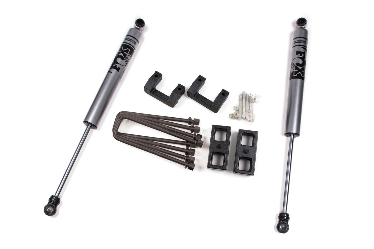 07-18 Chevrolet Silverado 1500 - GMC Sierra 1500 4WD 2 Inch Suspension Lift Kit, 2 Inch Rear Lift, Block - Nitro Loaded Struts, Nitro Shocks Zone Offroad