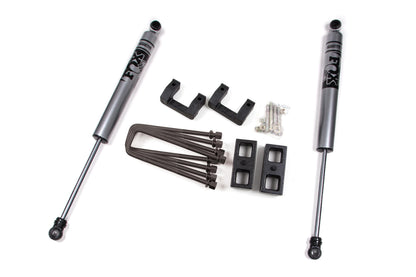 07-18 Chevrolet Silverado 1500 - GMC Sierra 1500 4WD 2 Inch Suspension Lift Kit, 2 Inch Rear Lift, Block - Nitro Loaded Struts, Nitro Shocks Zone Offroad