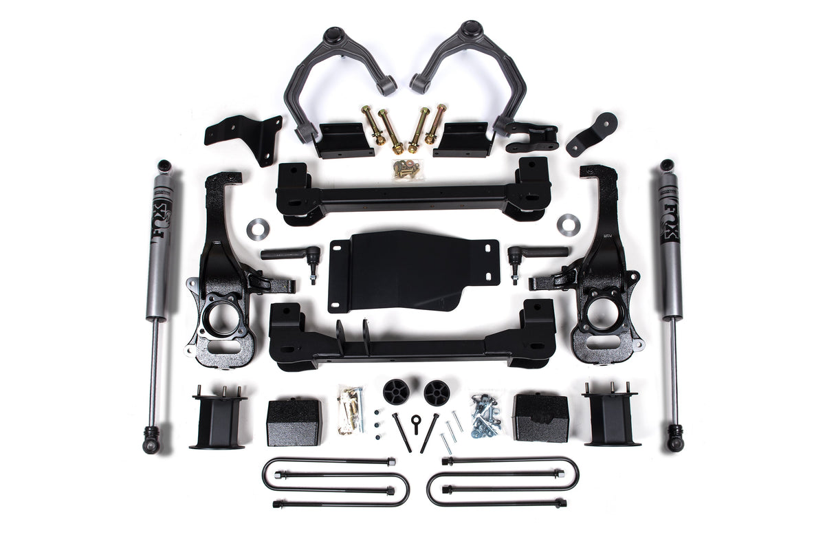6 Inch Lift Kit For 2025 Silverado/Sierra 1500 Custom/LT/LTZ/PPV/RST/WT/Elevation/PRO/SLE/SLT 4WD 5 Inch Rear Block Spacer Front Zone Offroad