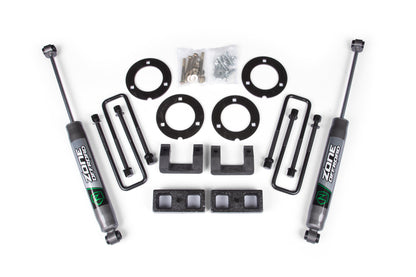 07-18 GM 1500 3 Inch Adventure Series Lift Kit 2 Inch Rear Block Spacer Shocks Zone Offroad