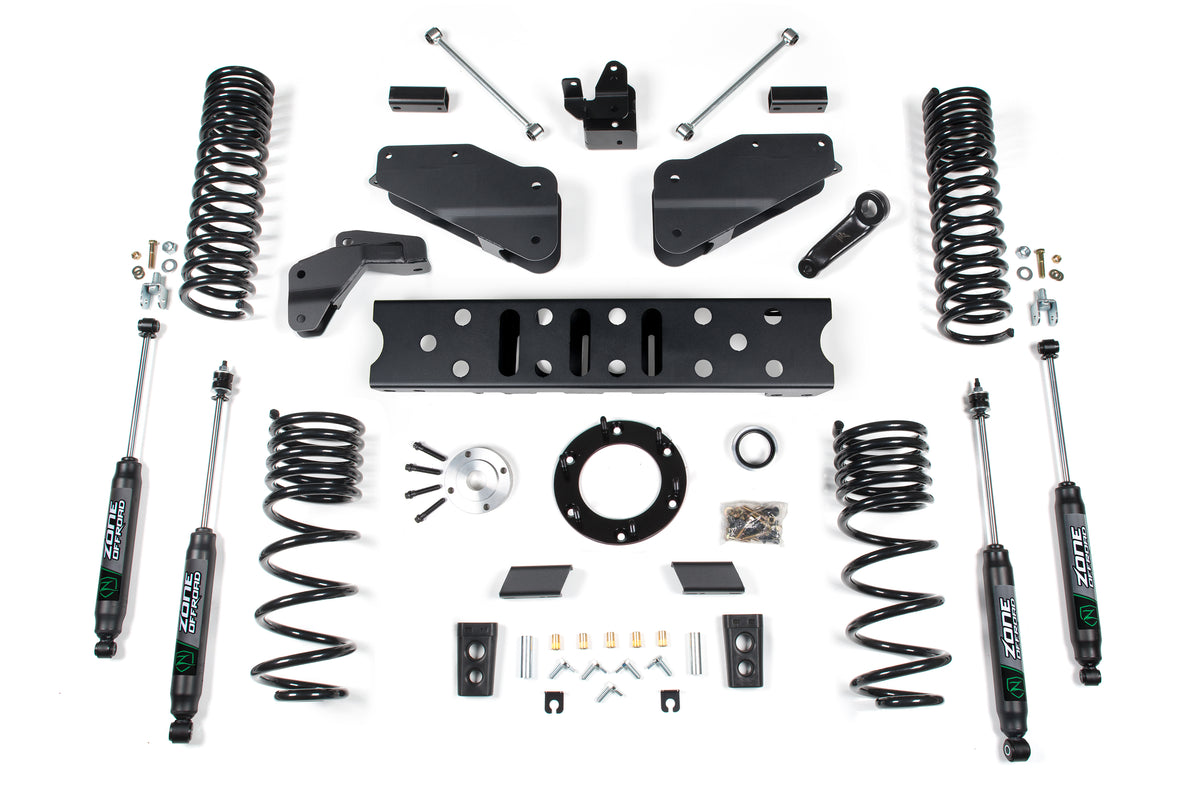 19-24 RAM 2500 6.5 Inch Radius Arm Bracket 4.5 Inch Rear Coils Diesel 6-Bolt T-Case Zone Offroad