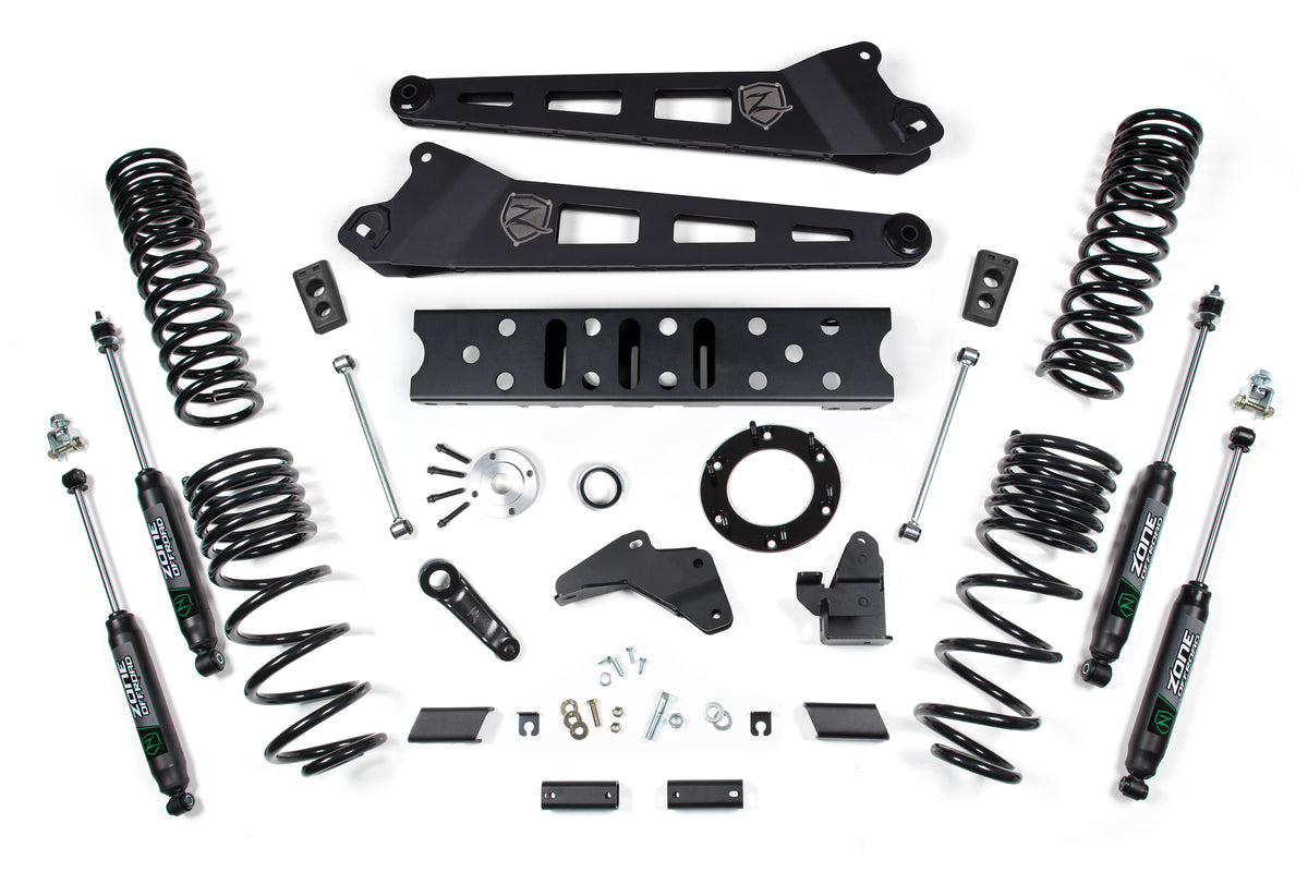 19-24 RAM 2500 6.5 Inch Radius Arm 4.5 Inch Rear Coils Diesel 6-Bolt T-Case Zone Offroad