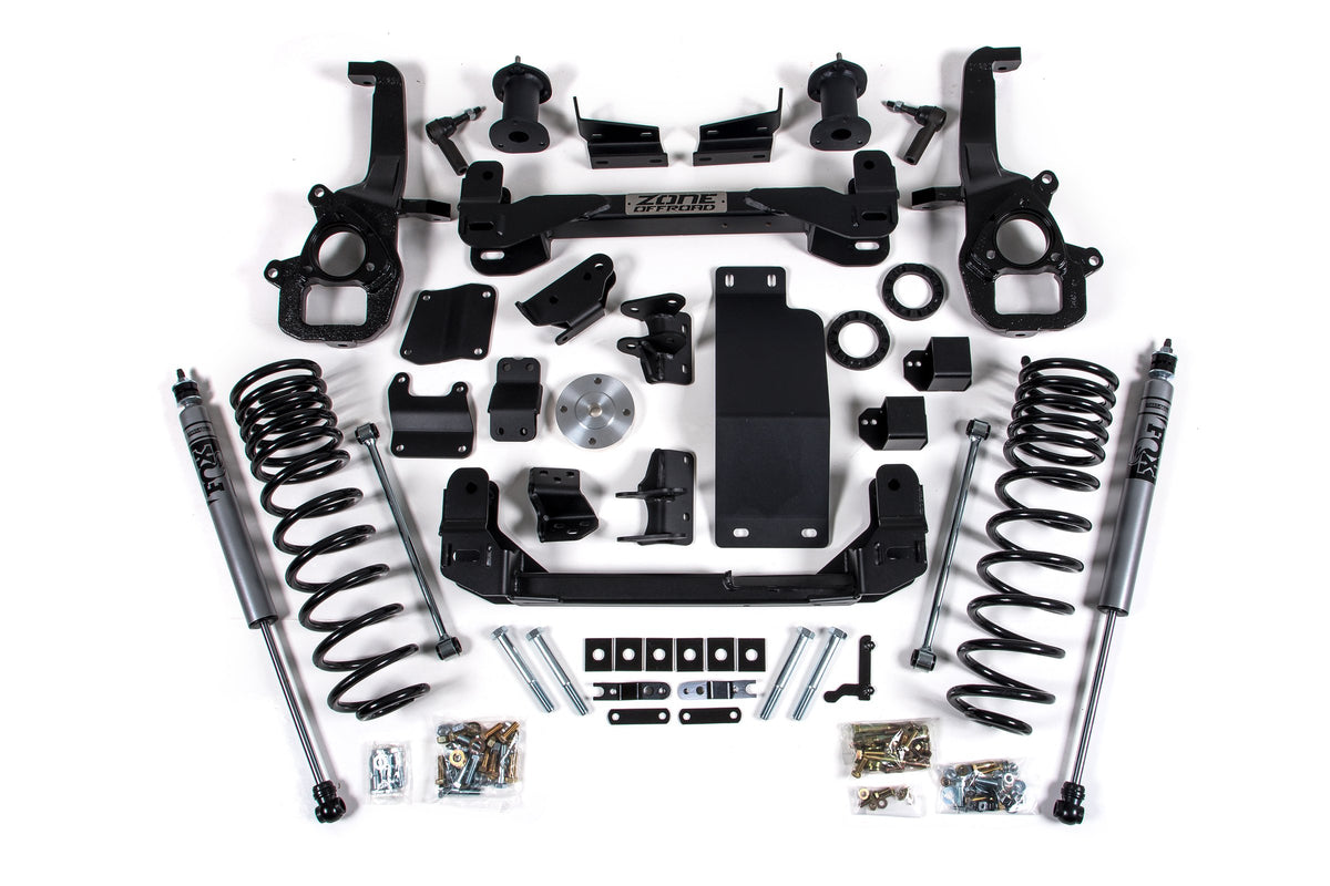 6 Inch Lift Kit for 2025 Ram 1500 4WD 6 Inch Front 5 Inch Rear Suspension Lift System Standard Bore Zone Offroad