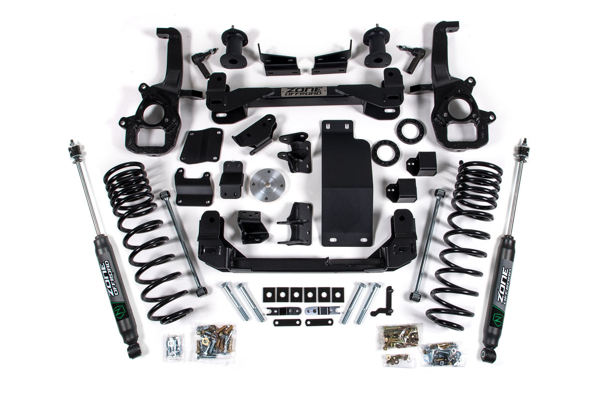 6 Inch Lift Kit for 2025 Ram 1500 4WD 6 Inch Front 5 Inch Rear Suspension Lift System Standard Bore Zone Offroad