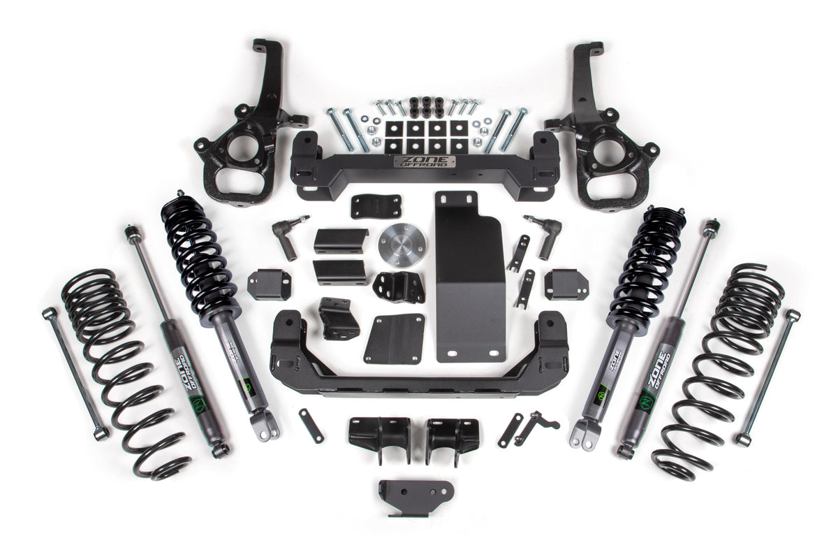 2025 Ram 1500 Rebel 4WD 5 Inch Suspension Lift Kit, 4 Inch Rear Lift, Coil Spring - Strut Spacer, Fox 2.0 Adventure Series Shocks Zone Offroad