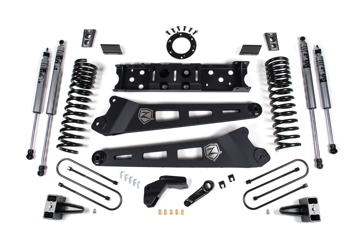 25-26 Ram 3500 (Gas) 4 Inch Radius Arm Suspension Lift Kit, 2 Inch Rear Lift, Block W/ Overload - Fox 2.0 Adventure Series Shocks Zone Offroad