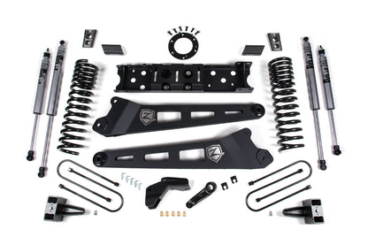 25-26 Ram 3500 (Gas) 4 Inch Radius Arm Suspension Lift Kit, 2 Inch Rear Lift, Block W/ Overload - Fox 2.0 Adventure Series Shocks Zone Offroad