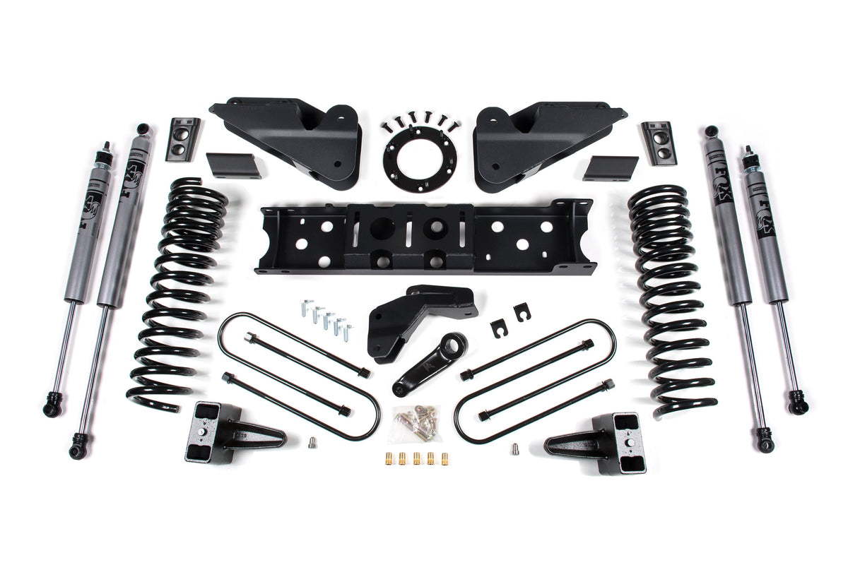 25-26 Ram 3500 (Gas) 4 Inch Radius Arm Drop Suspension Lift Kit, 2 Inch Rear Lift, Block W/ Overload - Fox 2.0 Adventure Series Shocks Zone Offroad