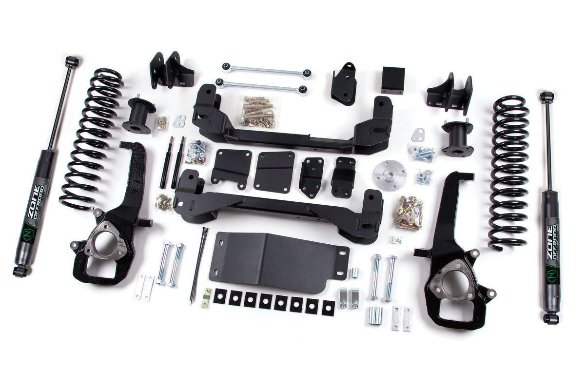 2012 Ram 1500 4WD 6 Inch Suspension Lift Kit, 5 Inch Rear Lift, Coil Spring - Nitro Loaded Struts, Nitro Shocks Zone Offroad