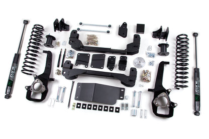 2012 Ram 1500 4WD 6 Inch Suspension Lift Kit, 5 Inch Rear Lift, Coil Spring - Nitro Loaded Struts, Nitro Shocks Zone Offroad