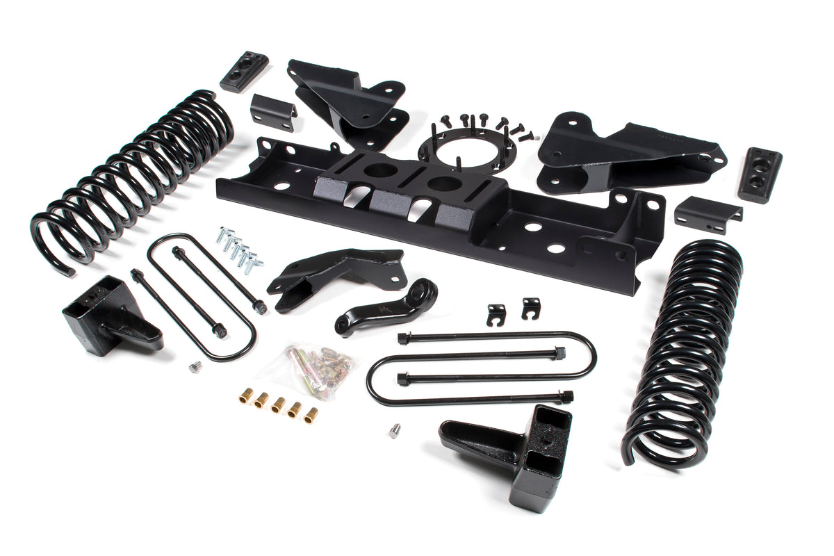 19-24 RAM 3500 4.5 Inch Radius Arm Bracket 2 Inch Rear Block Without Overload Diesel 8-Bolt T-Case Zone Offroad