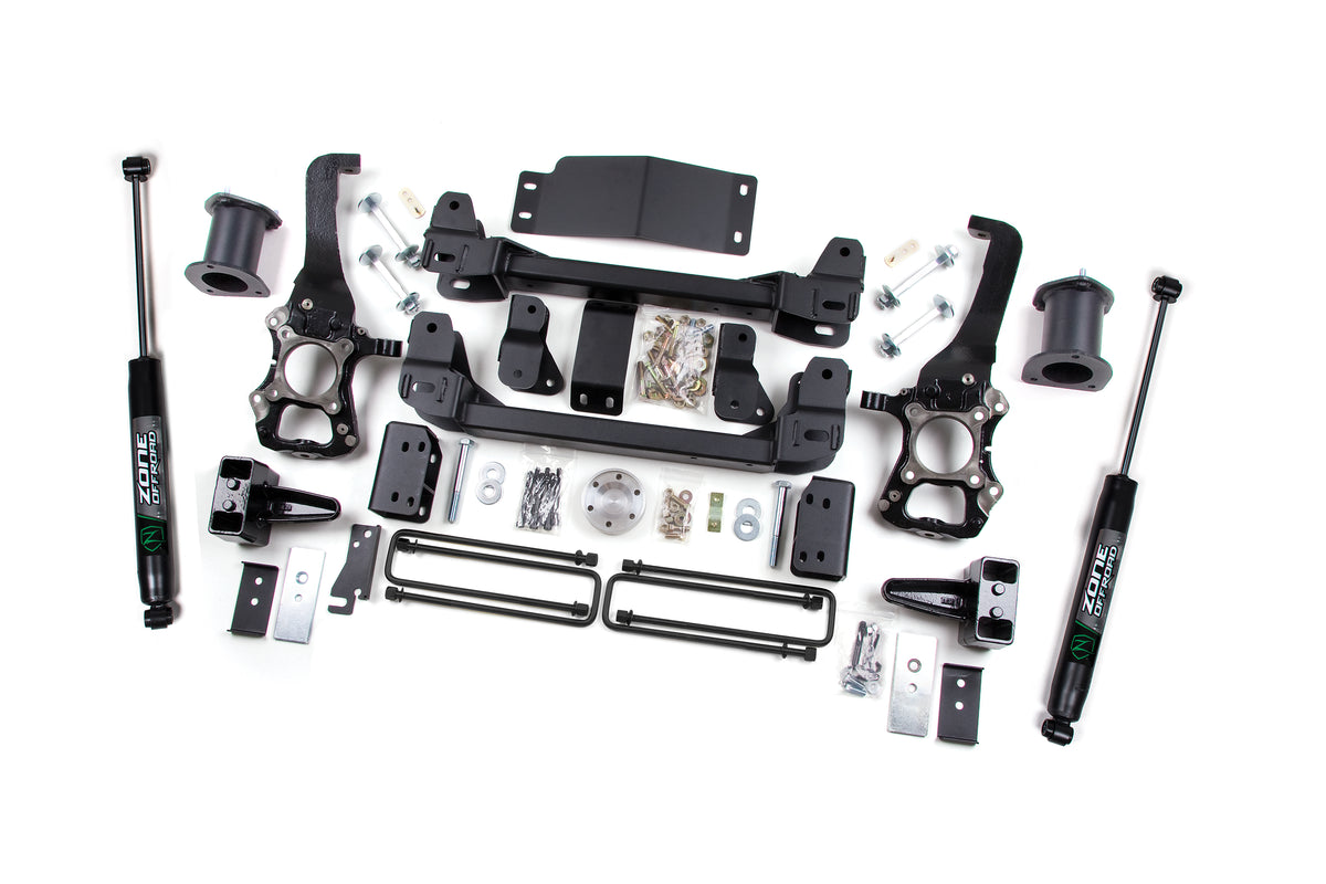 2014 Ford F-150 6 Inch Lift Kit 4 Inch Rear Block Zone Offroad