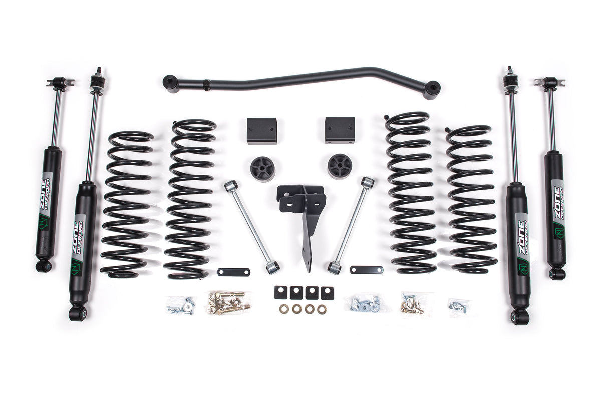 07-11 Jeep Wrangler JK 2 Door 4 Inch Coil Spring Lift Kit Zone Offroad