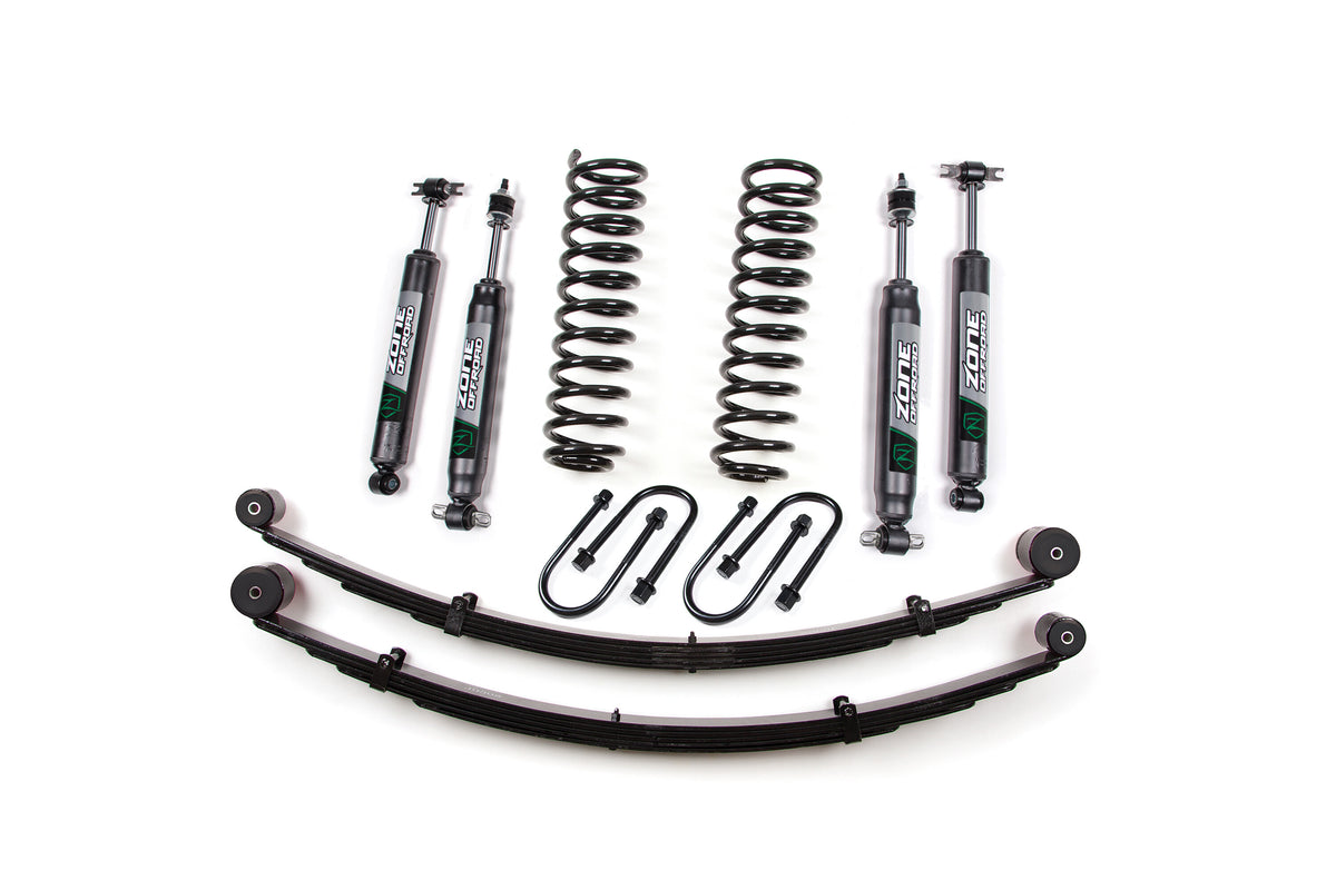 84-01 Jeep Cherokee XJ 3 Inch LIft Kit With Rear Spring Zone Offroad