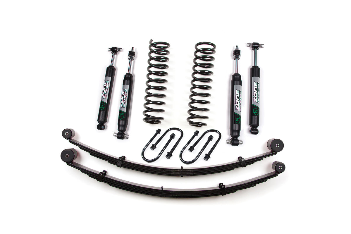 84-01 Jeep Cherokee XJ 3 Inch LIft Kit With Rear Spring Zone Offroad