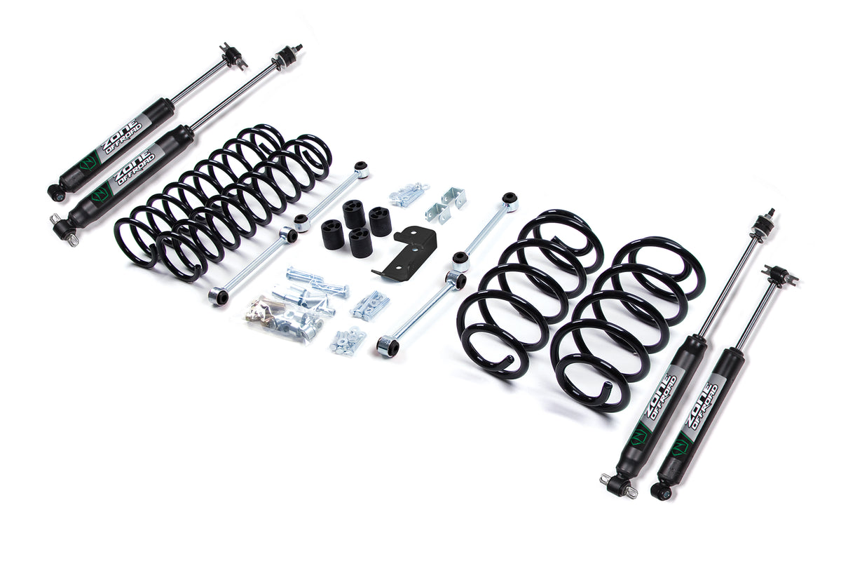 97-02 Jeep Wrangler TJ 3 Inch Coil Spring Lift Kit Zone Offroad
