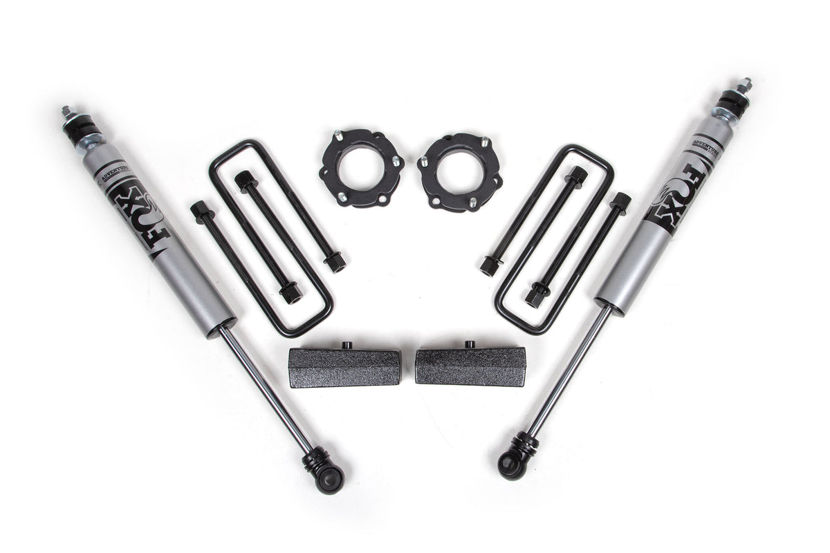05-23 Toyota Tacoma 4WD 2.5 Inch Suspension Lift Kit, 2 Inch Rear, Block - Fox Shocks Zone Offroad