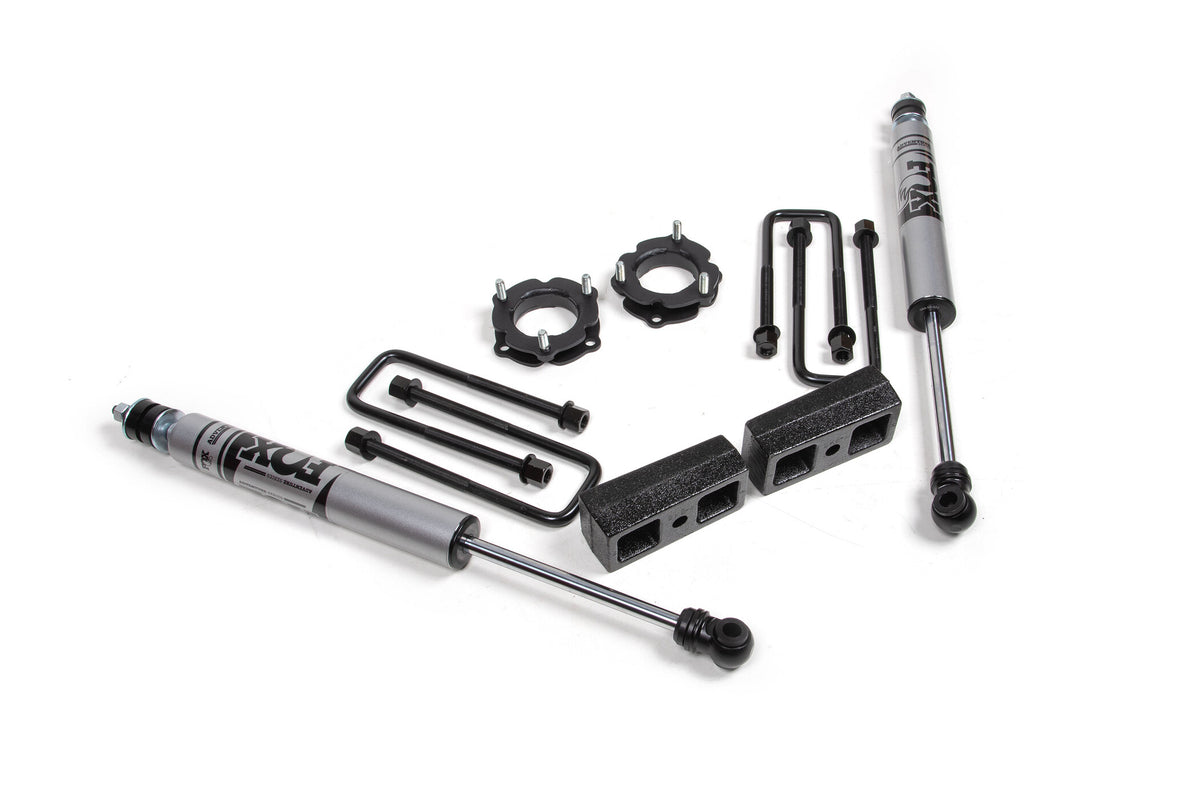 05-23 Toyota Tacoma 4WD 2.5 Inch Suspension Lift Kit, 2 Inch Rear, Block - Fox Shocks Zone Offroad