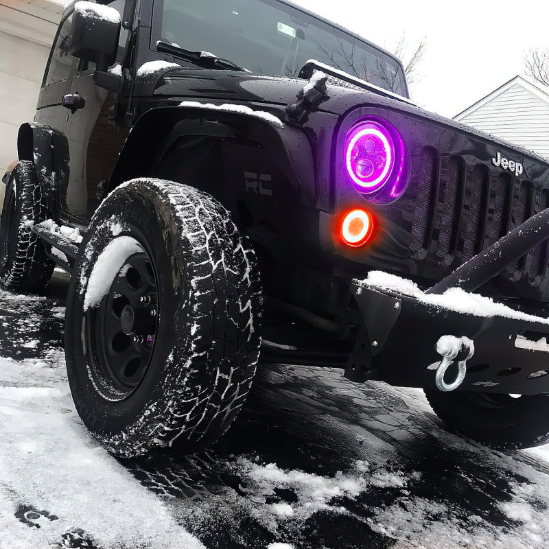 Oracle Jeep Wrangler 07-17 LED Waterproof Turn Signal Halo Kit - Amber