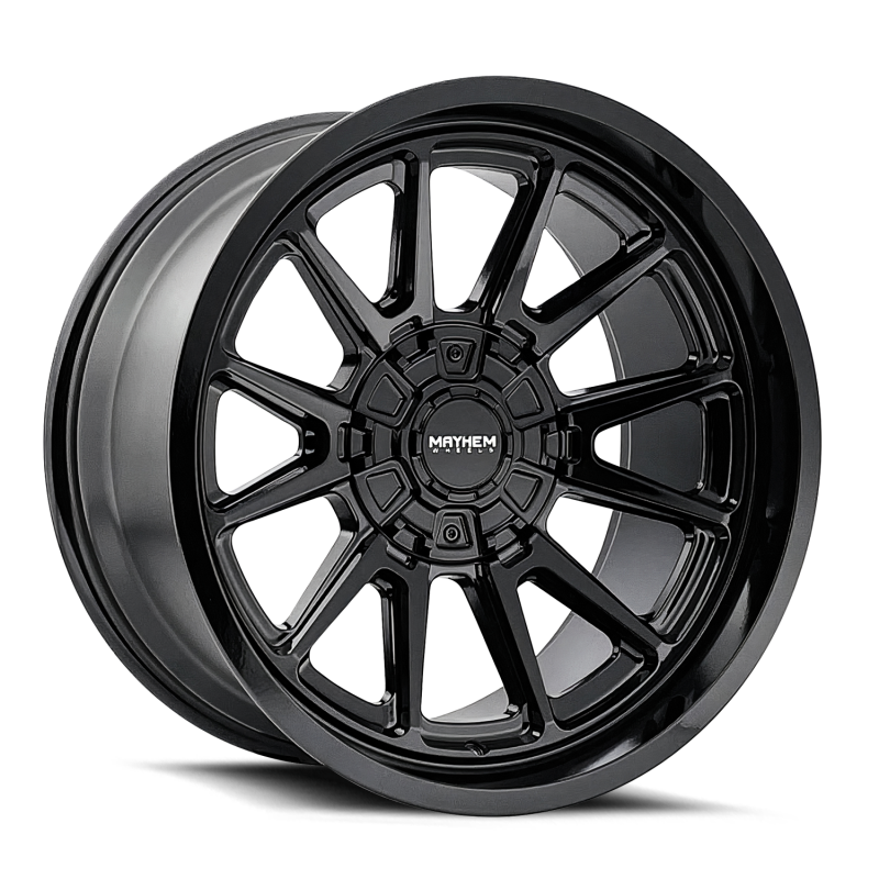 Mayhem 8116 Intrepid 18x9 / 8x180 BP / -12mm Offset / 124.1mm Hub Gloss Black Wheel