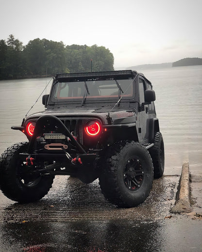 Oracle 7in High Powered LED Headlights - Black Bezel - ColorSHIFT