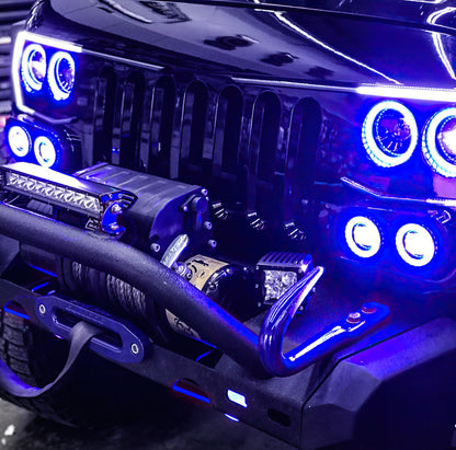 Oracle Vector Jeep Wrangler JK Grille Halo Kit - ColorSHIFT w/ Simple Controller