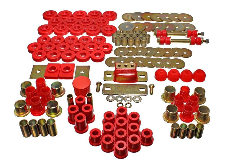 Energy Suspension 55-57 Chevrolet Belair/El Camino/Impala Red Hyper-Flex Master Bushing Set