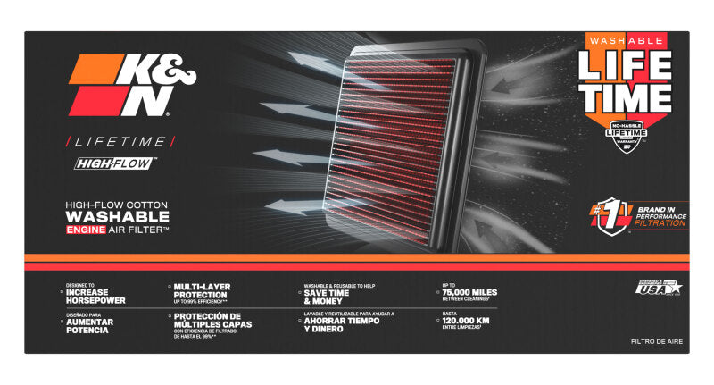 K&N 77-83 Porsche 911 CSI F/I Drop In Air Filter