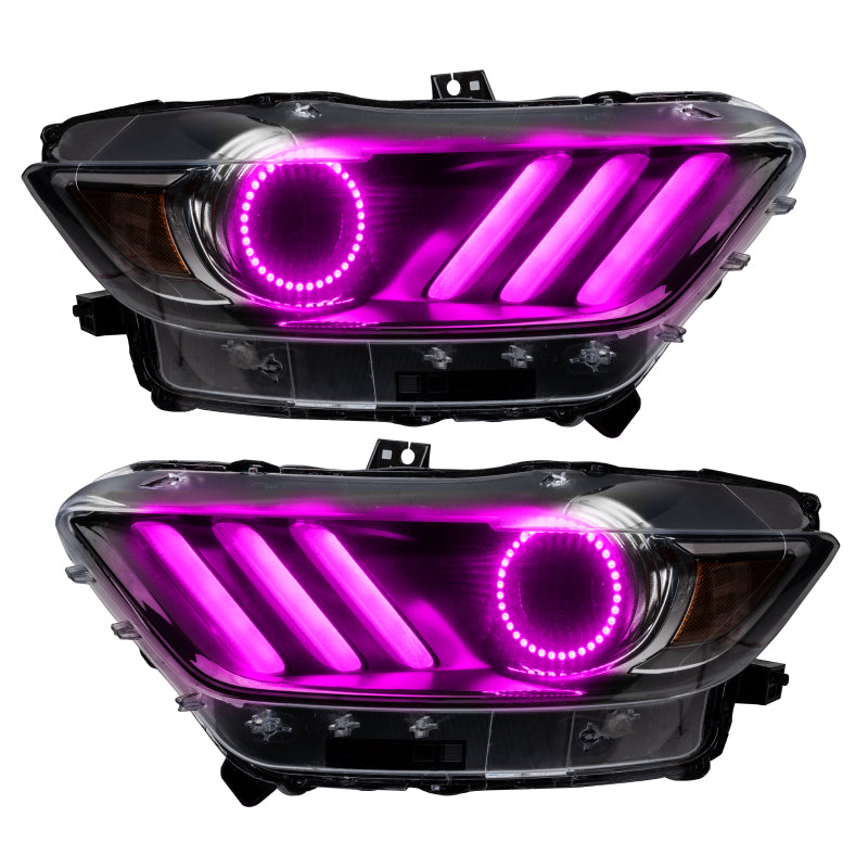 Oracle 15-17 Ford Mustang V6/GT/Shelby DRL w/ Halo Kit - ColorSHIFT w/o Controller