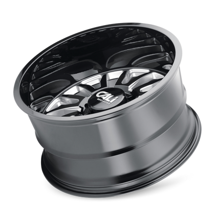 Cali Off-Road 9110 Summit 24x14 / 8x170 BP / -76mm Offset / 125.2mm Hub Gloss Black Milled Wheel