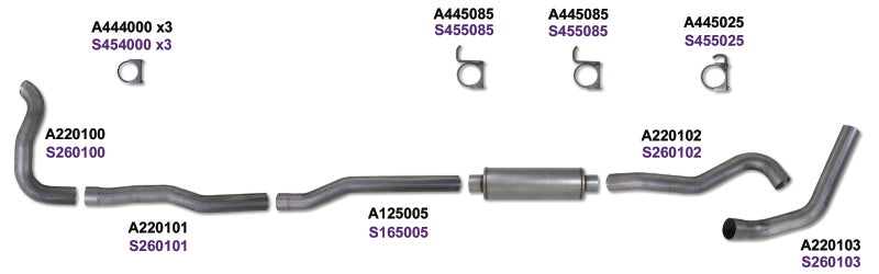 Diamond Eye KIT 4in Turbo Back Single SS DDG4X4 89-93 Dodge 5.9L Cummins 2500/3500