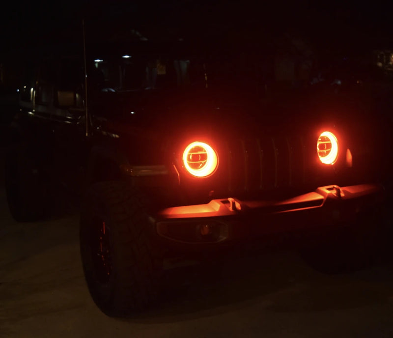 Oracle Jeep Wrangler JL/JT LED Surface Mount Headlight Halo Kit - w/ BC1 Controller