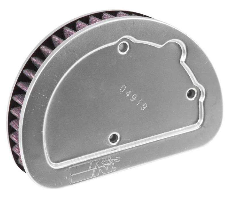 K&N Replacement Unique Air Filter 6.625in L x 4.75in W x 1.625in H with 1 Flange for Harley-Davidson