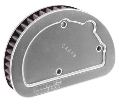 K&N Replacement Unique Air Filter 6.625in L x 4.75in W x 1.625in H with 1 Flange for Harley-Davidson