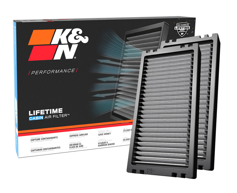 K&N 05-15 Nissan Frontier, Mid-size Pickups & SUVs Cabin Air Filter - 2 per Box
