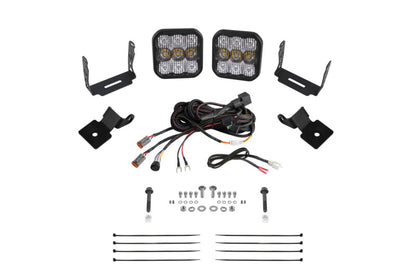 Diode Dynamics 14-18 Polaris RZR XP Stage Series SS5 A-Pillar Pod Kit - Sport White Combo