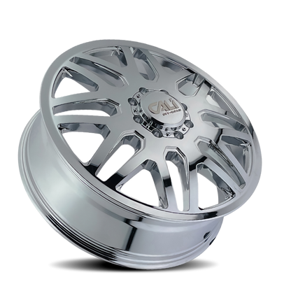 Cali Off-Road 9115D Invader Dually 22x8.25 / 8x200 BP / 115mm Offset / 142mm Hub Chrome Wheel