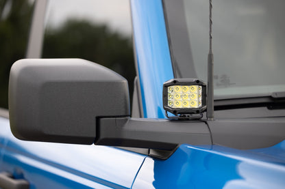 LED Light Kit | Ditch Mount |  2" Chrome Pair | Wide | Ford Bronco 4WD (21-26)